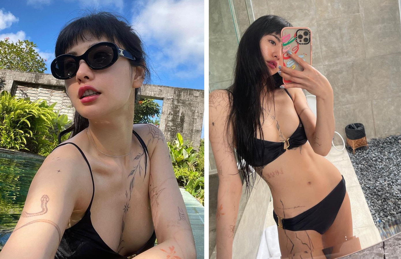 Nana có nhiều hình xăm trên cơ thể sau khi tham gia Glitch. Ảnh: IG.