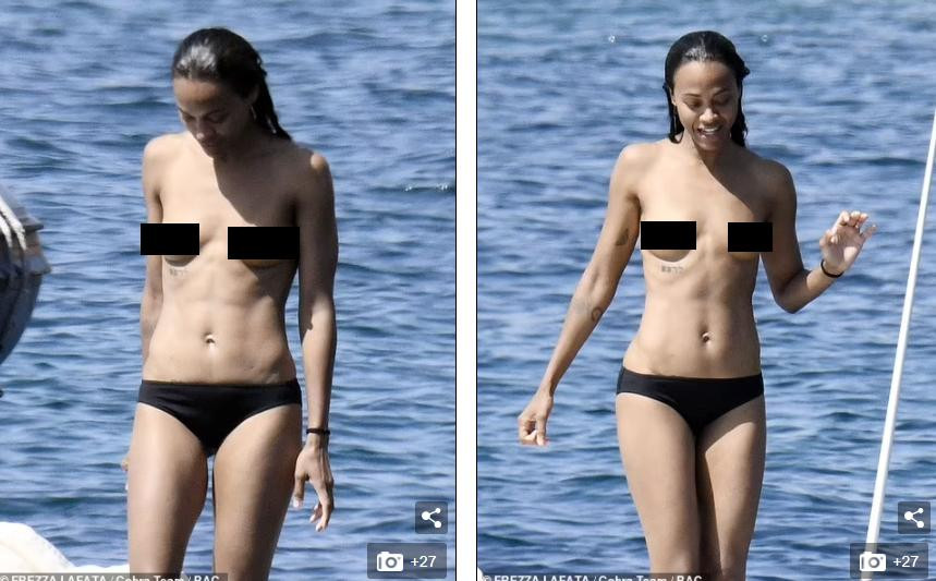 Dù đã 3 lần sinh nở nhưng Zoe Saldana vẫn giữ được vóc dáng thon gọn. Cô và chồng đã có 8 năm hôn nhân nhưng vẫn hạnh phúc đến hiện tại.