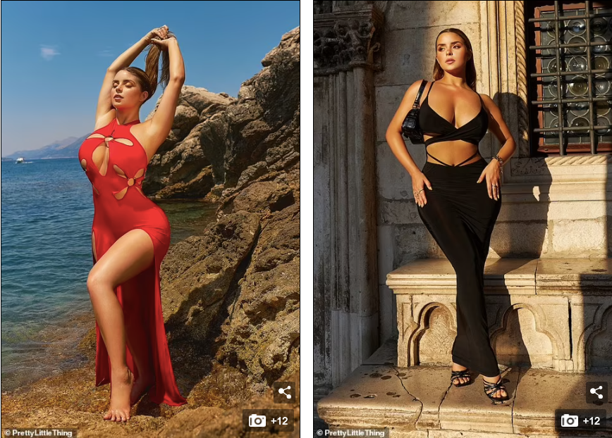 Nổi tiếng với những bộ ảnh vô cùng sexy trên mạng xã hội, Demi Rose mới đây lại khiến fan một phen "bỏng mắt" khi khoác trên mình những bộ cánh thiếu vải của PrettyLittleThing.