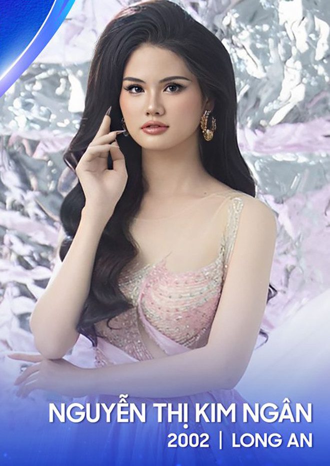 Nguyễn Thị Kim Ngân sinh năm 2002 đến từ Long An. Cô là Á Khôi 2 cuộc thi Hoa khôi Sinh Viên Ngân hàng 2022, Top 10 cuộc thi Gương mặt thương hiệu Đại học Ngân hàng TPHCM 2021.