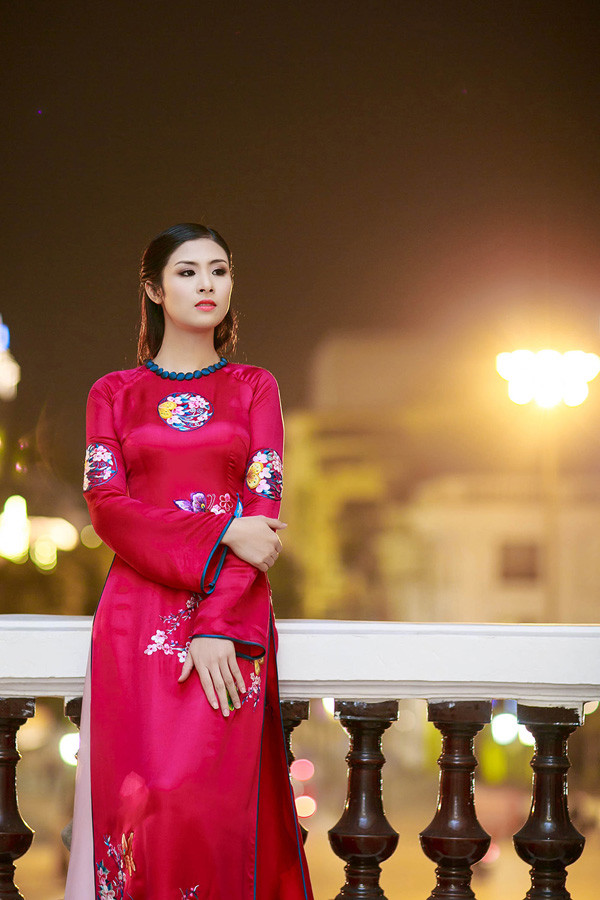 Hoa hậu Ngọc Hân duyên dáng với áo dài ảnh 11