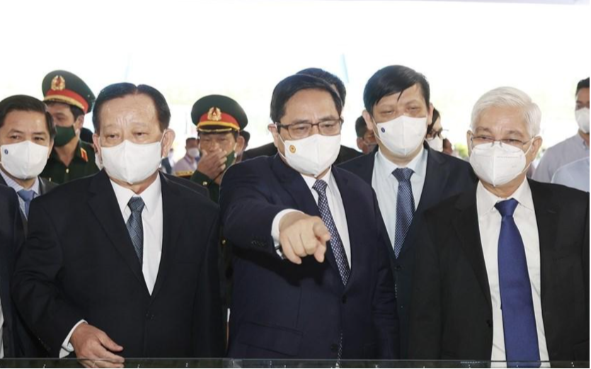 Thủ tướng Phạm Minh Chính dự lễ động thổ Khu công nghiệp 1.000 ha ở Bình Dương - Ảnh: TTXVN