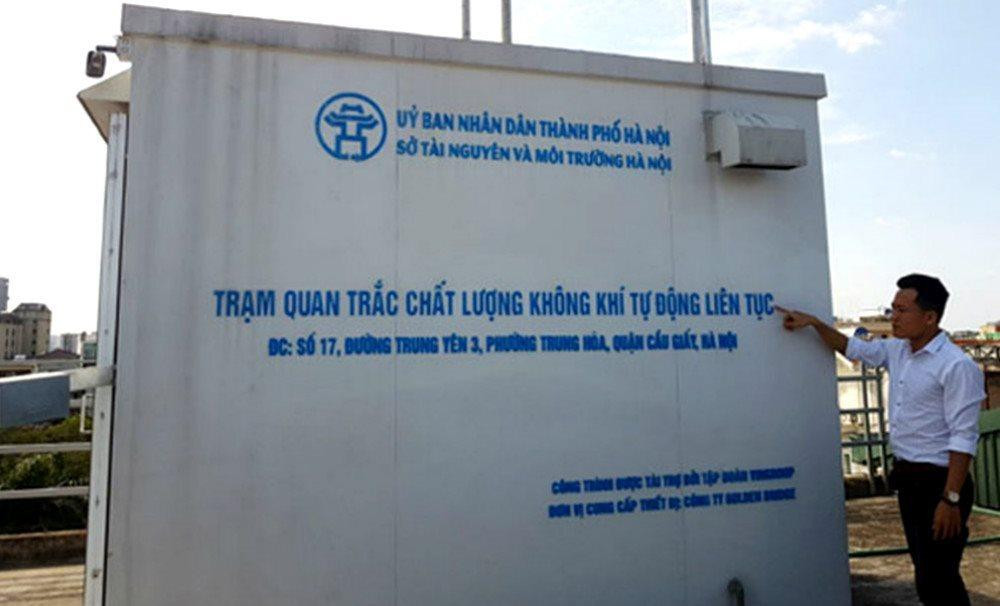 Một trạm quan trắc hiện đại trên địa bàn TP Hà Nội