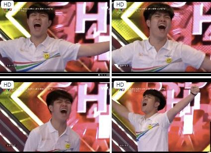 Cảm xúc vỡ òa của Nguyên Vũ khi trả lời chính xác câu hỏi về đích lượt thi của Đình Tùng - Ảnh chụp màn hình