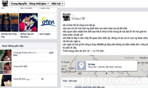 Việc bỏ nhà ra đi được Trang đề cập trên trang cá nhân của mình.