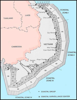 Sơ đồ phong tỏa đường biển của Mỹ ở Việt Nam