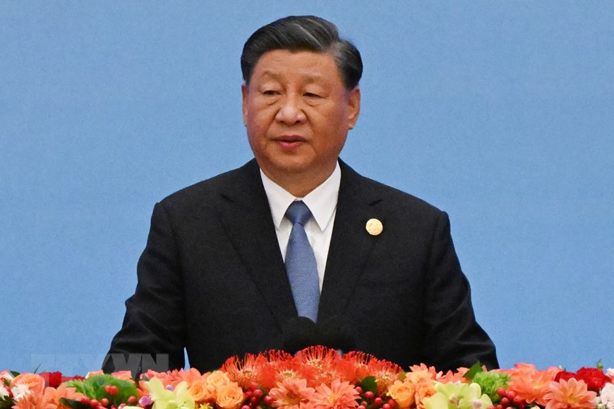 Chủ tịch Trung Quốc Tập Cận Bình phát biểu tại Lễ Khai mạc. (Ảnh: AFP/TTXVN) Chủ tịch Trung Quốc Tập Cận Bình phát biểu tại Lễ Khai mạc. (Ảnh: AFP/TTXVN)