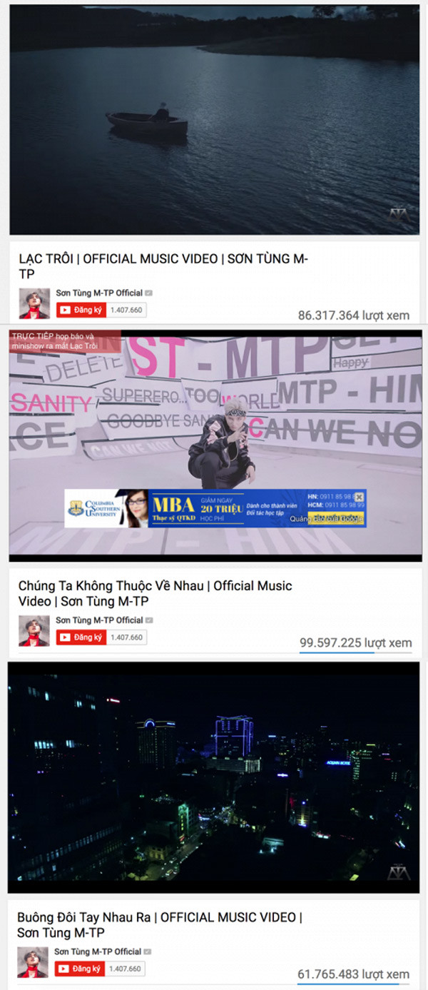 Số tiền khủng Youtube trả cho MV triệu view của Sơn Tùng M-TP ảnh 2