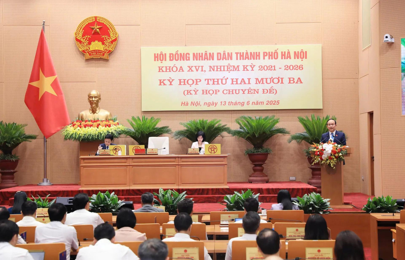 Kỳ họp thứ 23 HĐND TP. Hà Nội được tổ chức ngày 13/6/2025. Kỳ họp thứ 23 HĐND TP. Hà Nội được tổ chức ngày 13/6/2025.