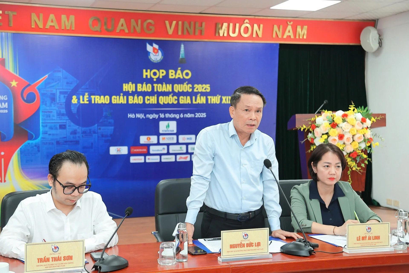 Ông Nguyễn Đức Lợi, Phó Chủ tịch Thường trực Hội Nhà báo Việt Nam thông tin tại buổi họp báo. Ông Nguyễn Đức Lợi, Phó Chủ tịch Thường trực Hội Nhà báo Việt Nam thông tin tại buổi họp báo.