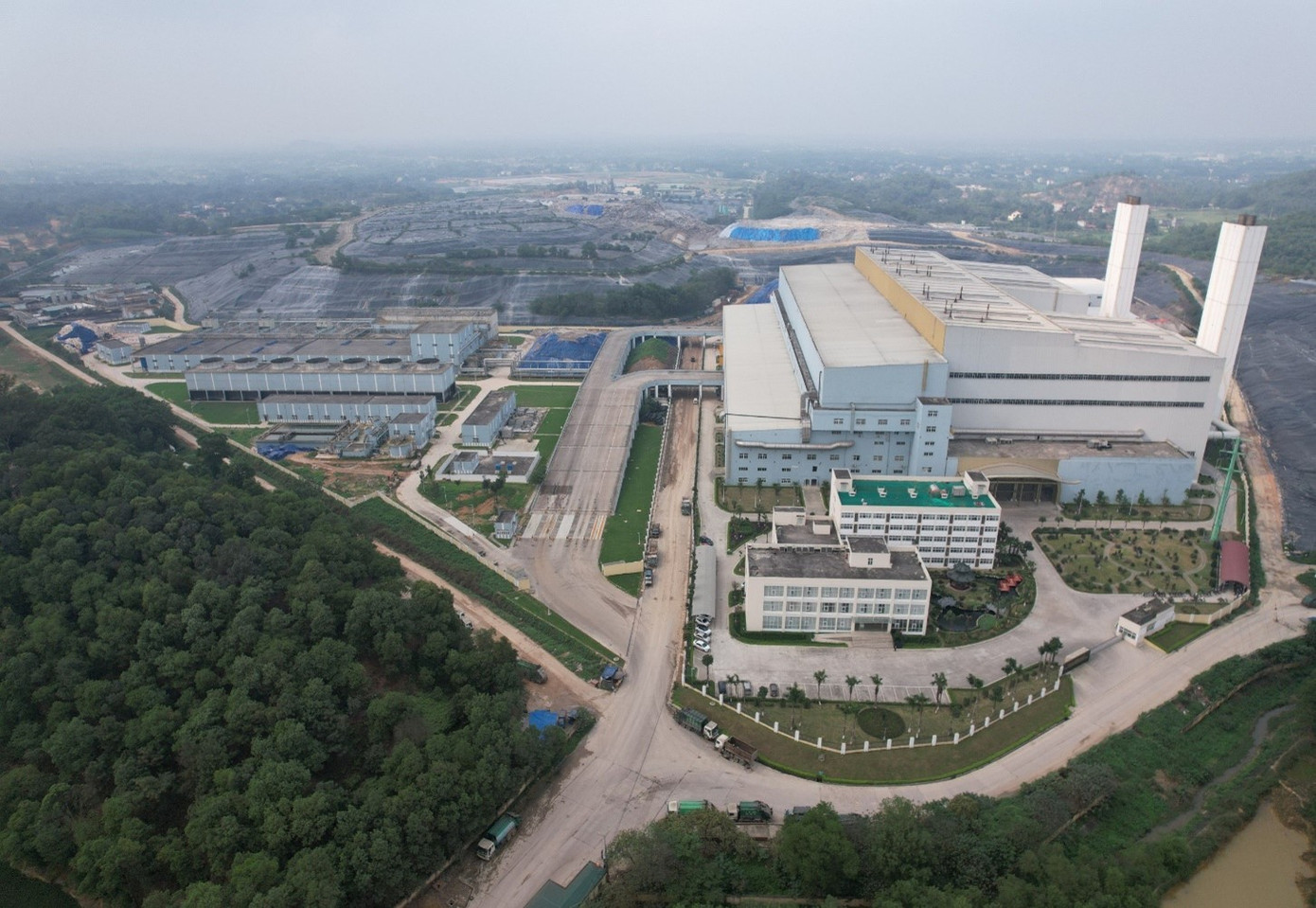 Nhà máy Điện rác Sóc Sơn hiện tại. Nhà máy Điện rác Sóc Sơn hiện tại.