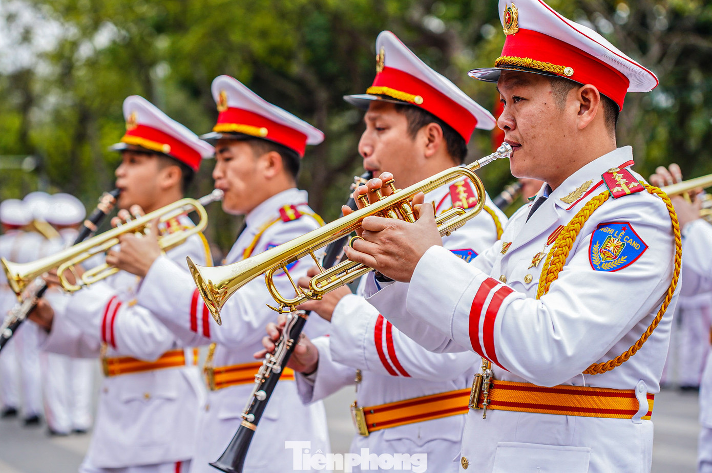 Màn biểu diễn Nhạc kèn của lực lượng công an.