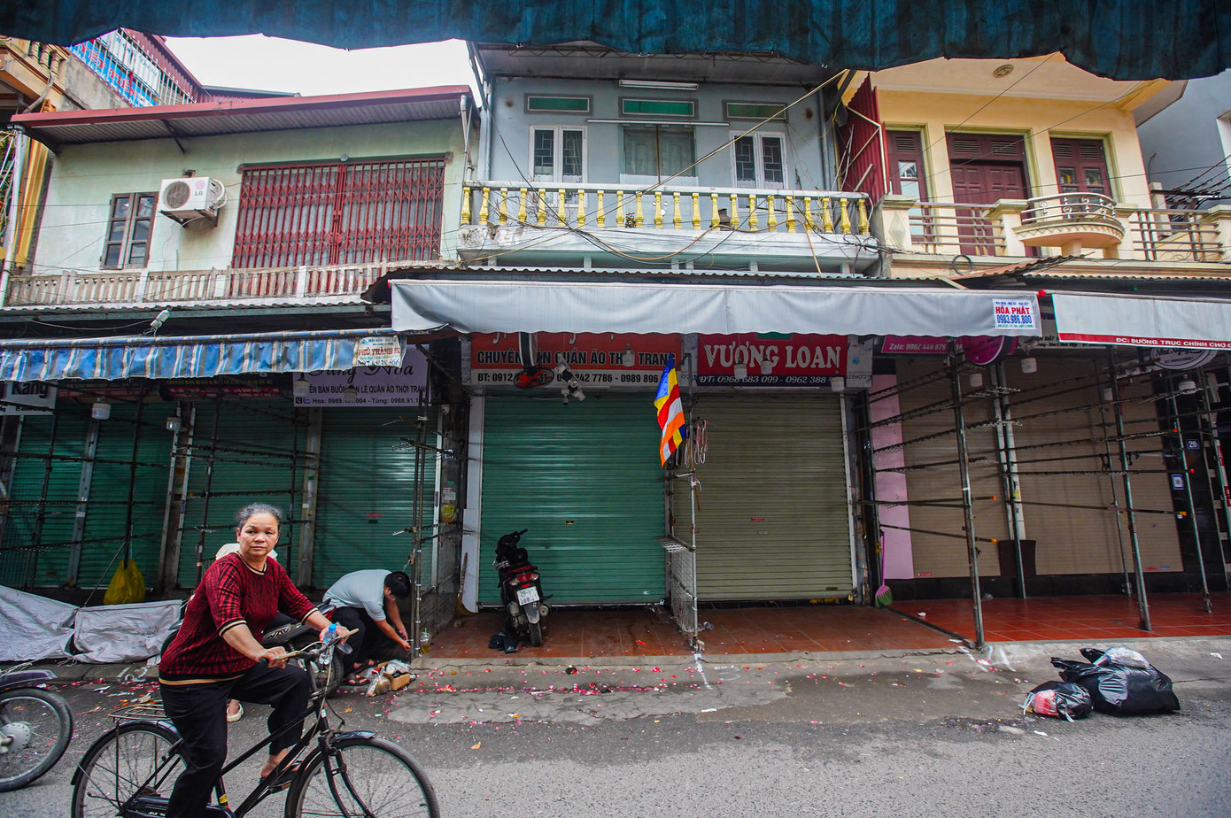 Hình ảnh hiếm có tại khu chợ Ninh Hiệp vốn sầm uất này.