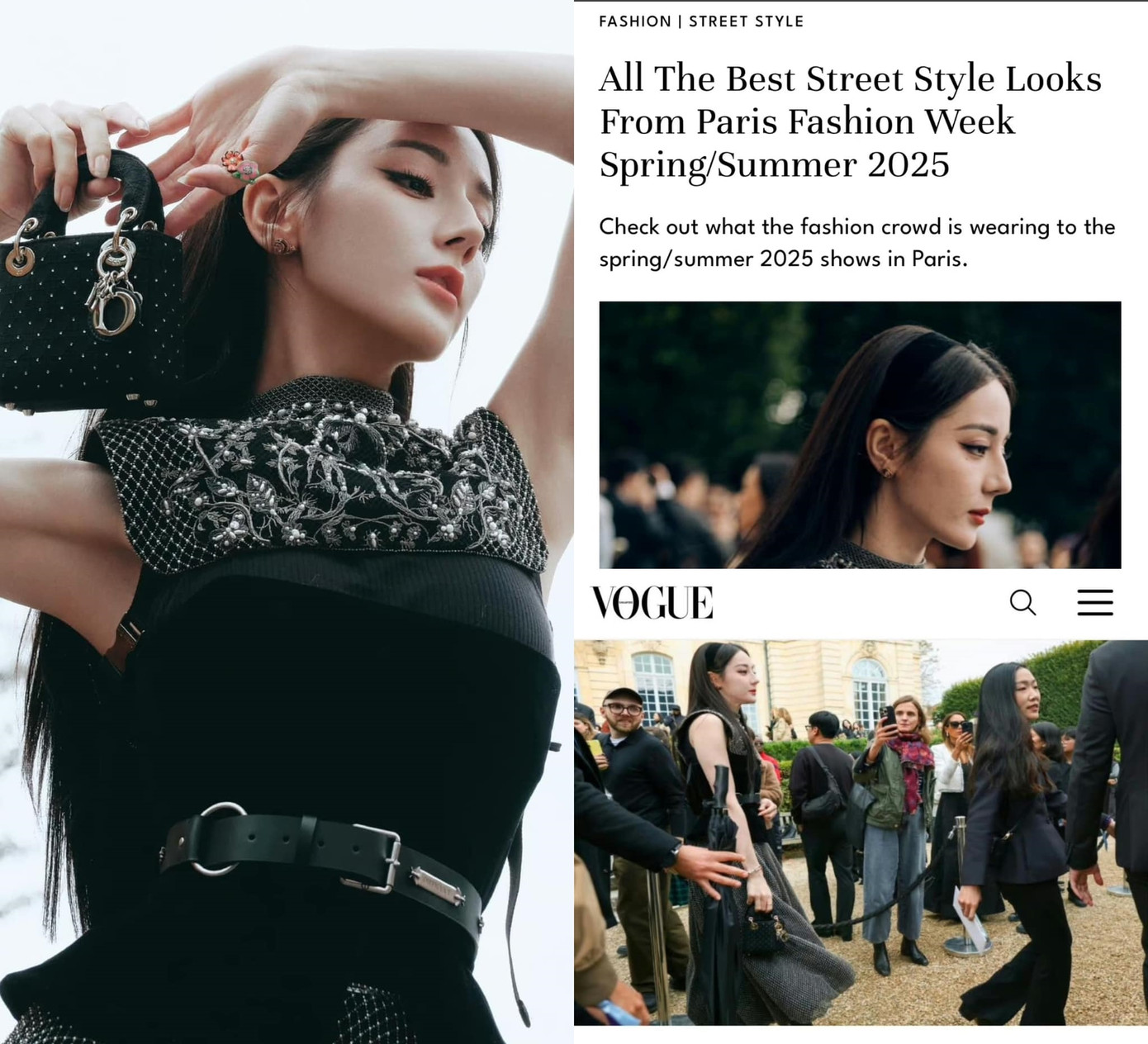 Địch Lệ Nhiệt Ba lọt top sao mặc đẹp nhất Paris Fashion Week.