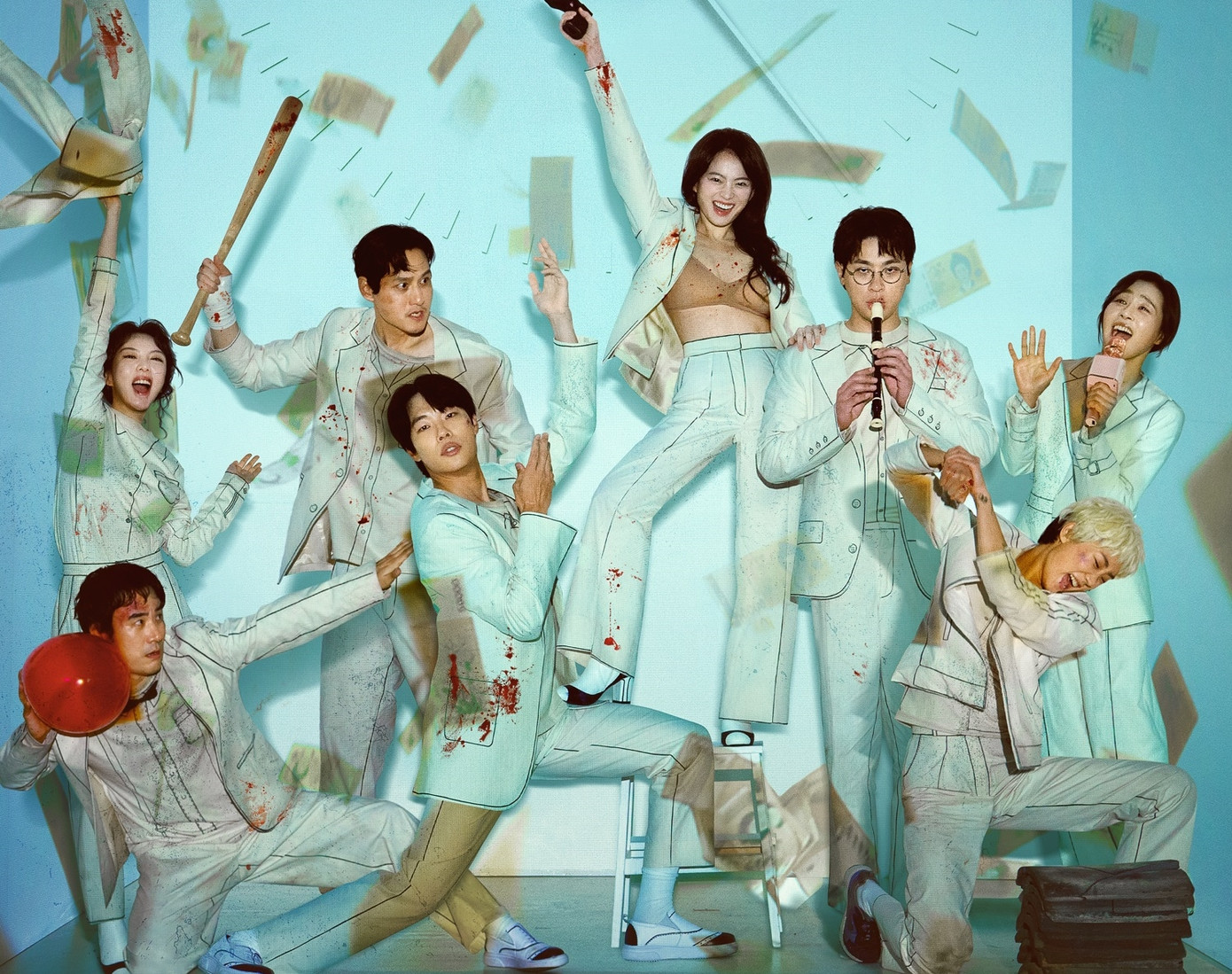 The 8 Show là tác phẩm về đề tài sinh tồn do Netflix sản xuất vừa ra mắt vài ngày đã ngay lập tức đứng đầu bảng xếp hạng phim hot của nhiều nước. Phim được chuyển thể từ webtoon - là sự kết hợp giữa Money Game và Pi Game của tác giả Bae Jin Soo. The 8 Show kể về quá trình 8 người chơi cố gắng làm đủ mọi trò giải trí để kiếm được số tiền khổng lồ. Càng ngày, họ càng bộc lộ ra những góc tối tăm nhất trong bản chất con người. Trong đó, nữ chính Song Se Ra với biệt danh Tầng Tám khiến người xem vừa ức chế lại thích thú.