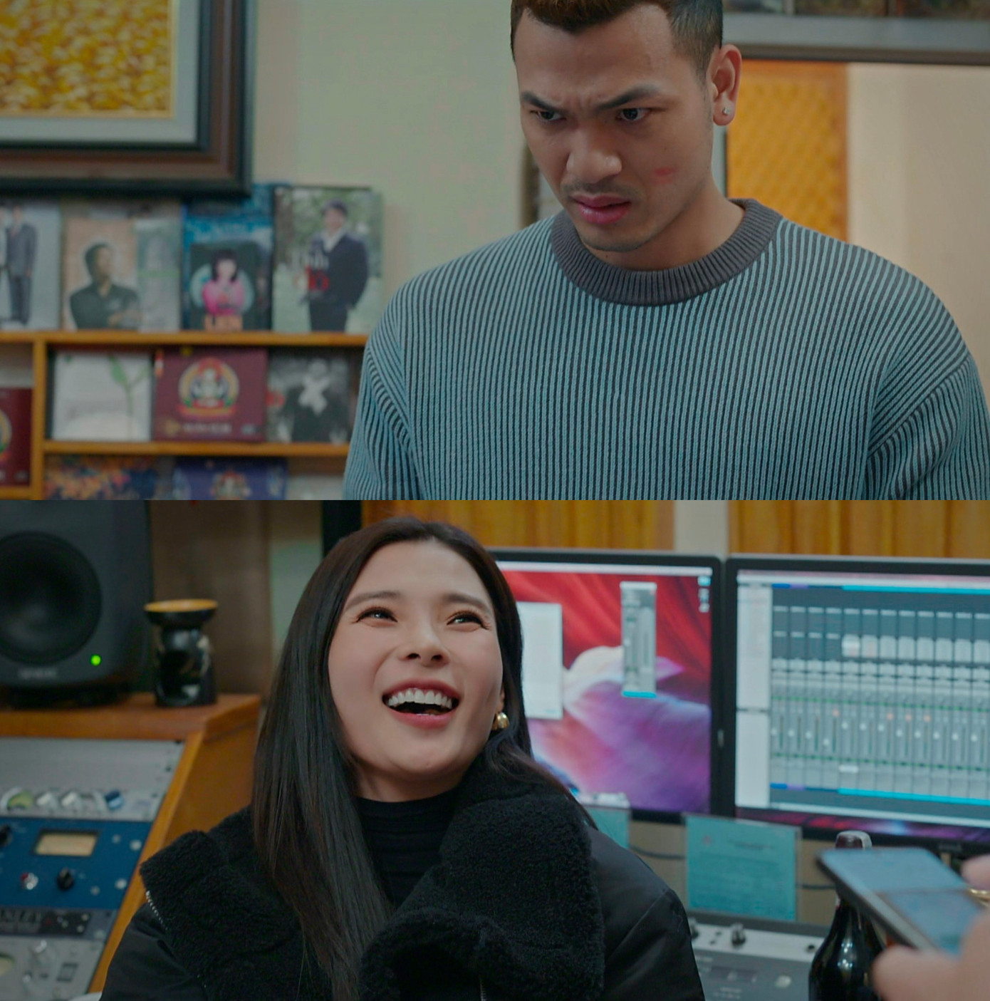 Mỹ Đình gây ra hiểu nhầm giữa Nam và bạn gái, nhưng cô không đi giải thích còn khuyên Nam chia tay. Mỹ Đình gây ra hiểu nhầm giữa Nam và bạn gái, nhưng cô không đi giải thích còn khuyên Nam chia tay.