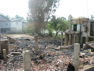 Hiện trường vụ cháy. Hiện trường vụ cháy
