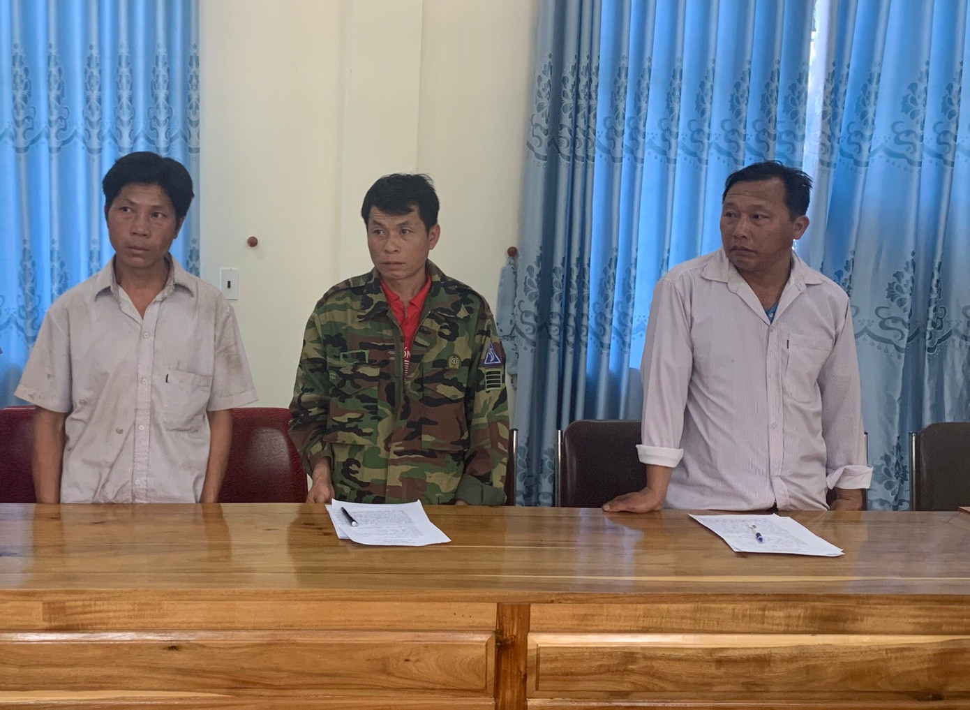 3 đối tượng tại cơ quan công an.