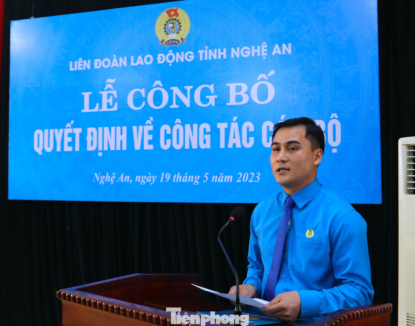 Ông Thái Minh Sỹ phát biểu nhận nhiệm vụ.