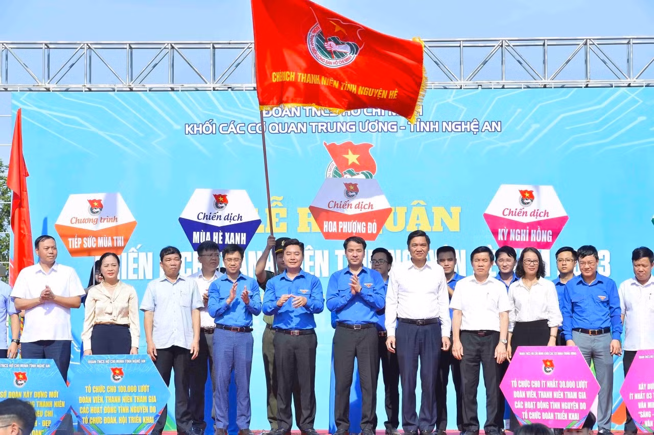 Ngày 3/6, Ban Thường vụ Tỉnh Đoàn Nghệ An, Ban Thường vụ Đoàn Khối Các cơ quan Trung ương phối hợp tổ chức Lễ ra quân Chiến dịch Thanh niên tình nguyện Hè năm 2023 tại Thị xã Thái Hòa (Nghệ An) với sự tham gia của 2000 đoàn viên, thanh niên. Chương trình có sự tham dự của anh Ngô Văn Cương - Bí thư Trung ương Đoàn, Chủ nhiệm Ủy ban kiểm tra Trung ương Đoàn. Tại Chương trình, Ban Tổ chức đã trao 40 suất quà cho hoàn cảnh khó khăn, tặng 3 ngôi nhà hạnh phúc; hỗ trợ vốn vay 500.000.000 đồng cho thanh niên phát triển kinh tế cùng nhiều quà tặng, công trình tủ sách, thẻ thư viện… tổng trị giá các công trình gần 1,2 tỷ đồng.