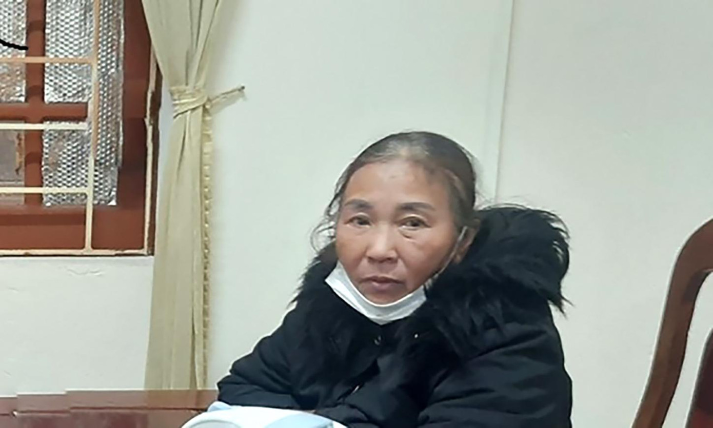 Nguyễn Thị Mai tại cơ quan công an. Nguyễn Thị Mai tại cơ quan công an.