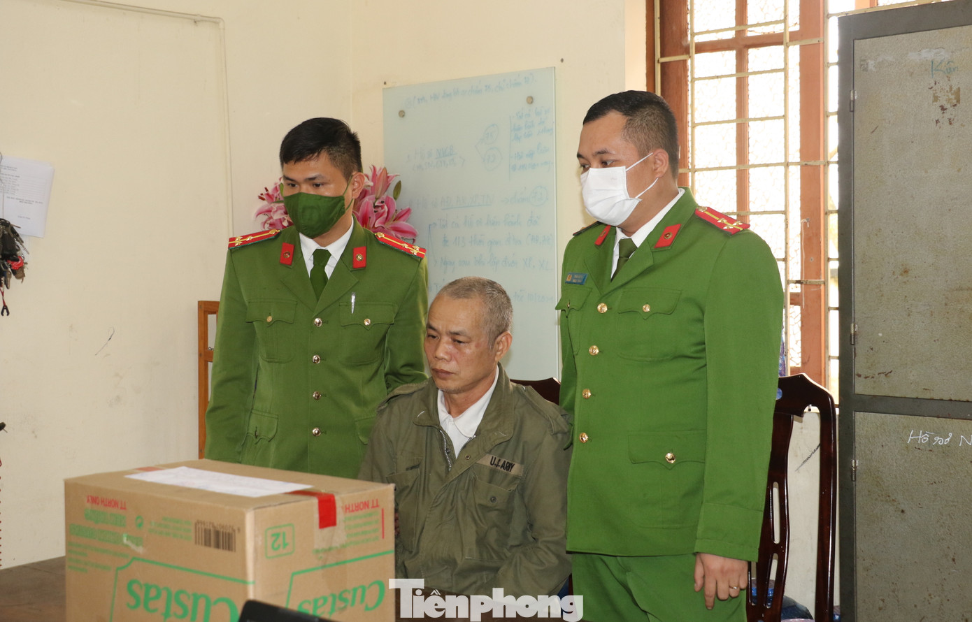 Nguyễn Văn Cảnh tại cơ quan công an.