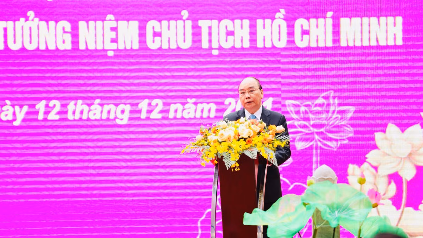Chủ tịch nước Nguyễn Xuân Phúc phát biểu tại Lễ Kỷ niệm.