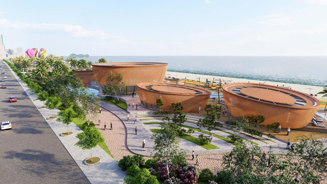 Khu lâm viên này có diện tích 735.850m2 (khoảng 73,6ha) gồm hai khu vực chính. Khu 1 có diện tích 60,8ha với chiều dài bờ biển là 3.73km, kéo dài từ đảo Lan Châu đến giáp khu vực công viên ven biển của dự án Cửa Lò Golf Resort; Khu 2 có diện tích 12.8ha với chiều dài bờ biển là 0.64km, tiếp nối khu 1 đến giáp ranh dự án Vinpearl Discovery Cửa Hội (đường ngang số 19).