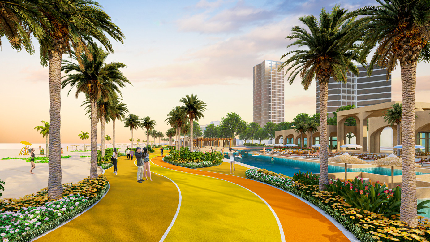 Ở quy hoạch mới này, Cửa Lò sẽ tổ chức lại không gian công cộng - dịch vụ hỗn hợp sinh động hơn, thông qua việc bố trí xen kẽ không gian cây xanh, đường dạo mềm mại; đề xuất tuyến đường dạo chính, kết nối toàn bộ chiều dài ven biển, bố trí mềm mại xen lẫn trong các khu chức năng; hình thành quảng trường trung tâm, điểm nhấn của đô thị mới.