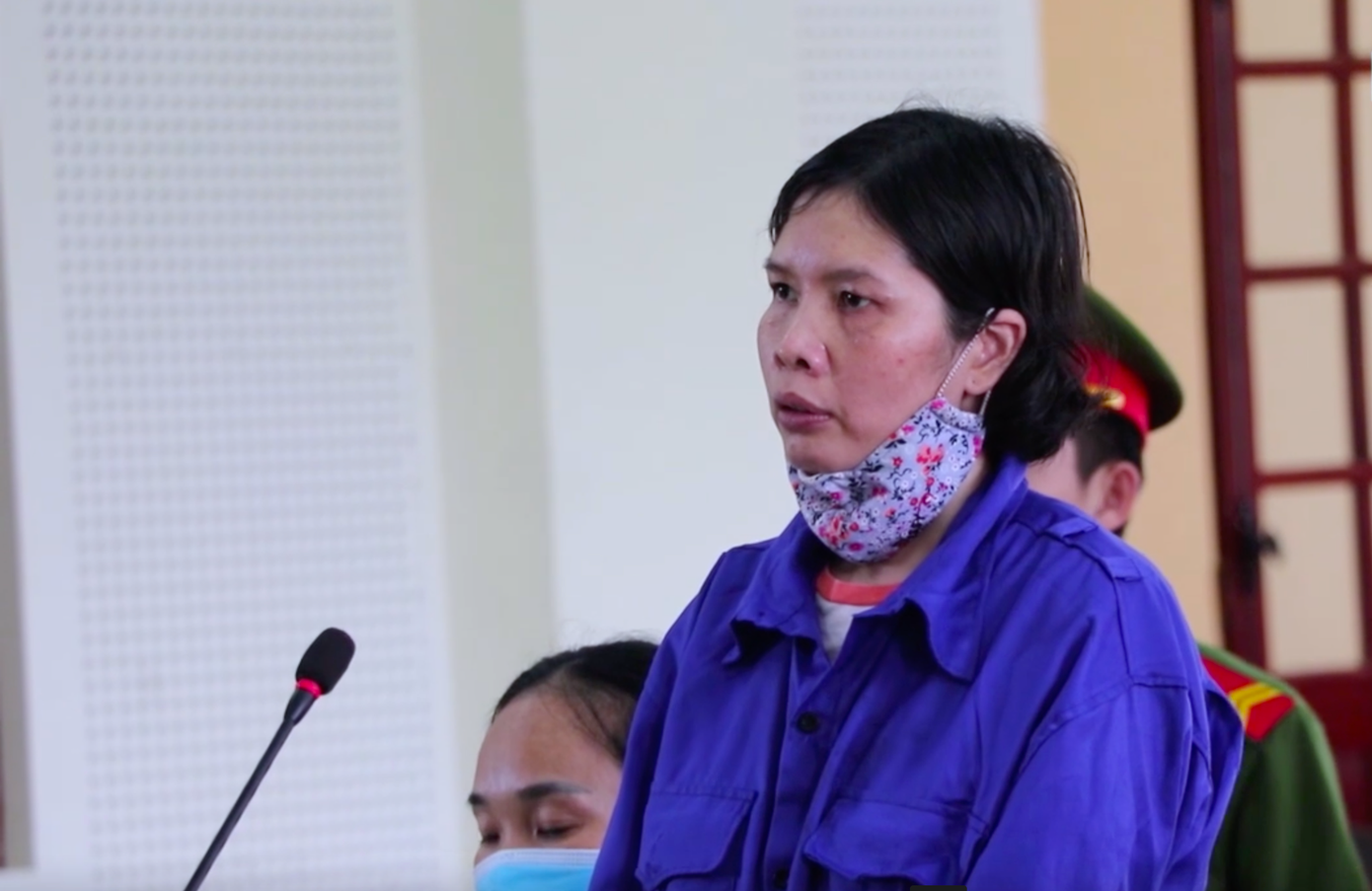 Bị cáo Trần Thị Hồng Giang tại phiên tòa.