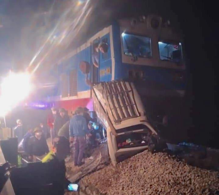 Hiện trường vụ tai nạn.