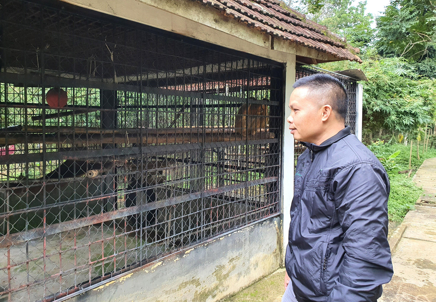 Anh Hà đi kiểm tra sức khoẻ của từng con vật đang được chăm sóc mỗi ngày Anh Hà đi kiểm tra sức khoẻ của từng con vật đang được chăm sóc mỗi ngày