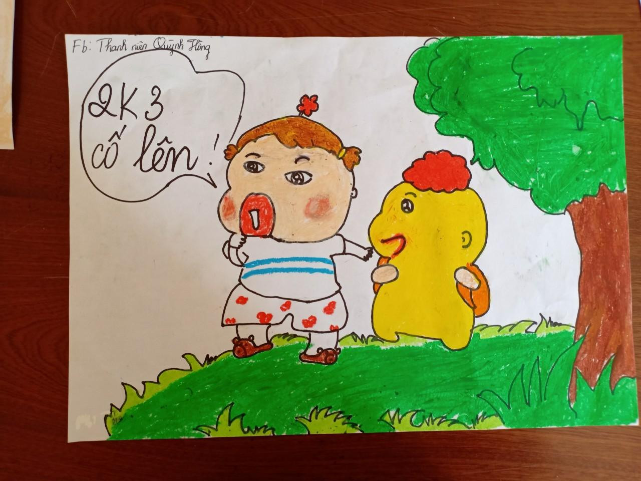 Nét vẽ của tuổi trẻ xã Quỳnh Hồng "2k3 cố lên". Nét vẽ của tuổi trẻ xã Quỳnh Hồng "2k3 cố lên".