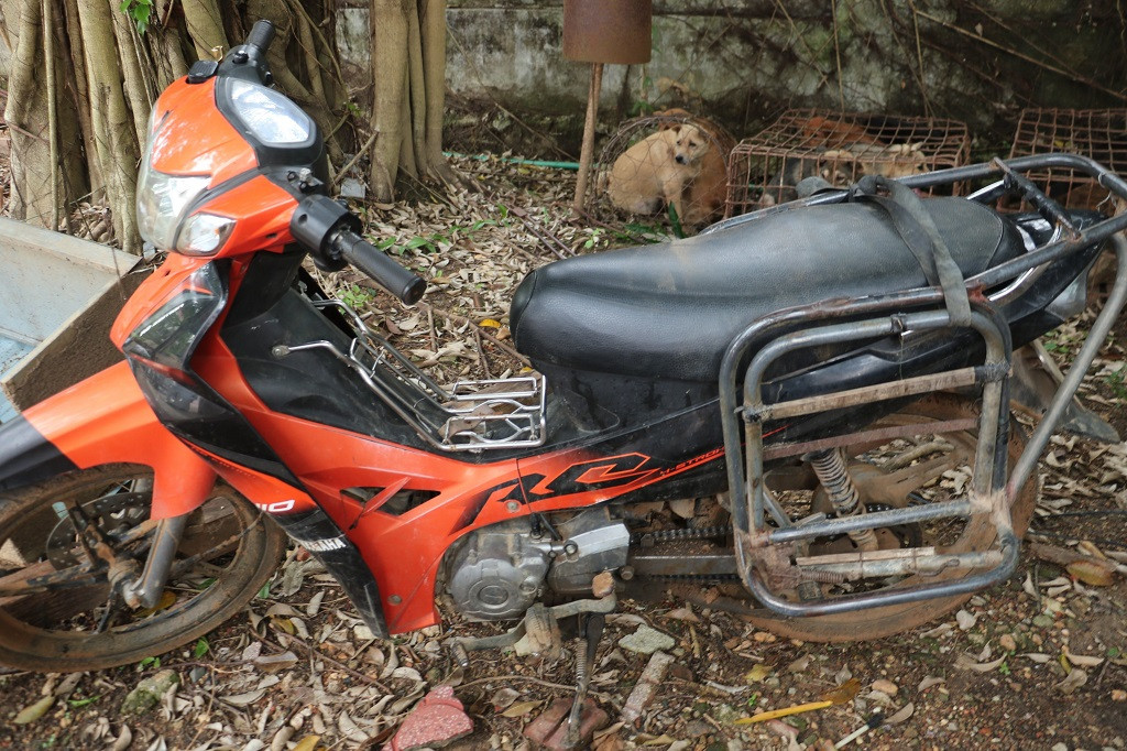 Để tránh bị phát hiện, các đối tượng chạy xe máy mang biển giả để đi trộm cắp.