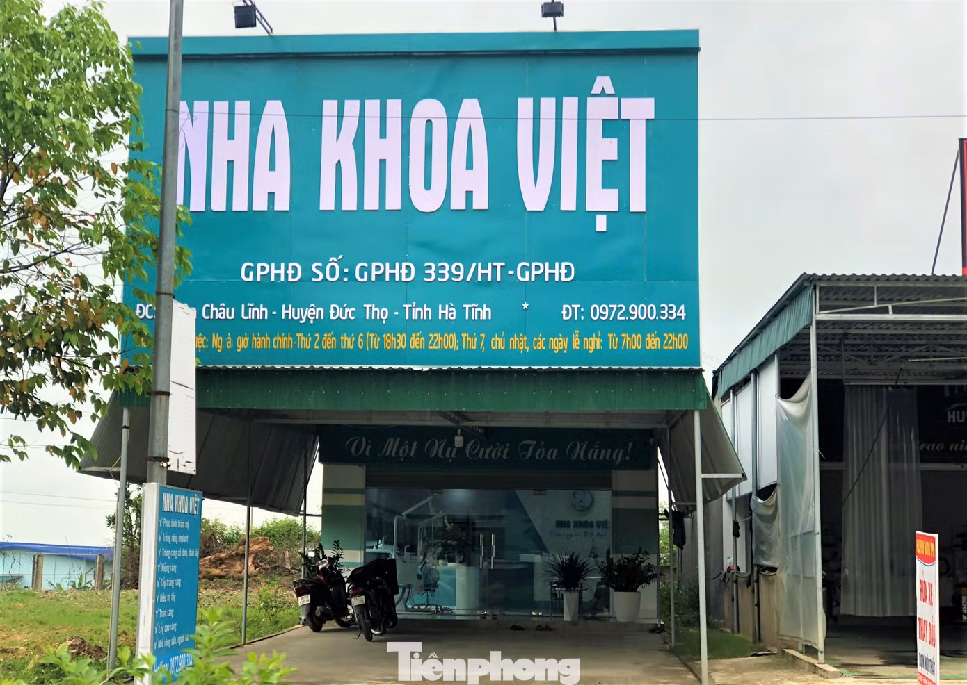 Phòng khám nha khoa được xác định hoạt động không đúng thời gian quy định.