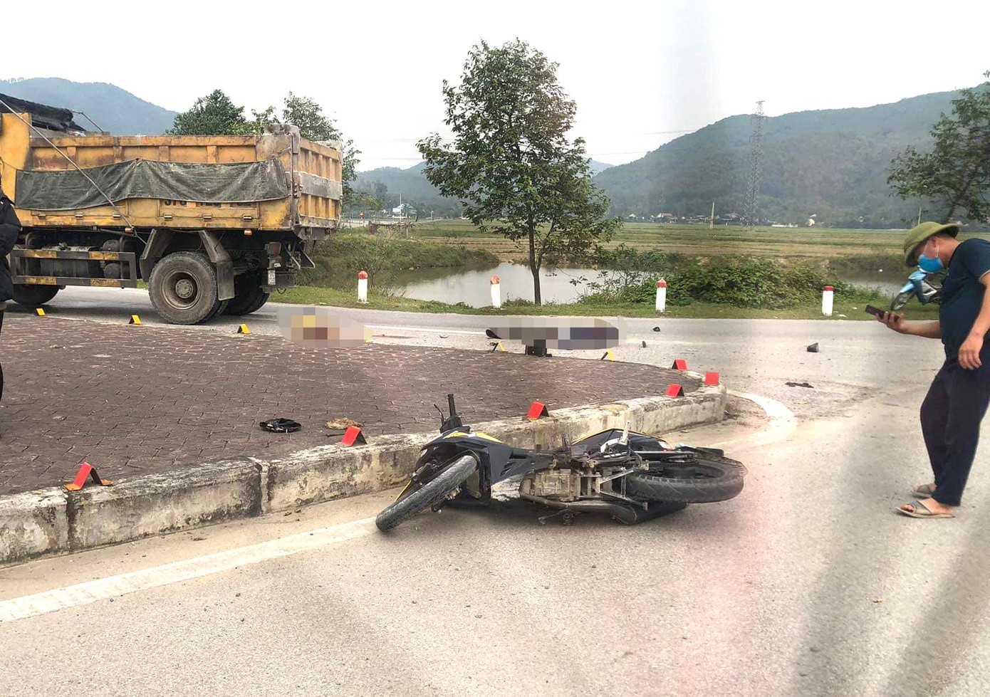Hiện trường nơi xảy ra vụ tai nạn
