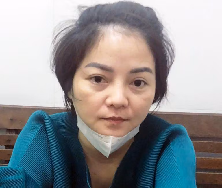 Trần Thị Phương Thuý tại cơ quan công an