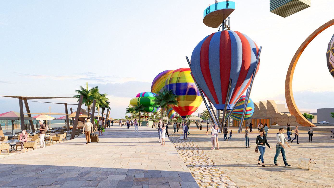 Khu vực quy hoạch được chia thành năm khu vực câu lạc bộ biển với phong cách kiến trúc cảnh quan đa dạng chủ đề.