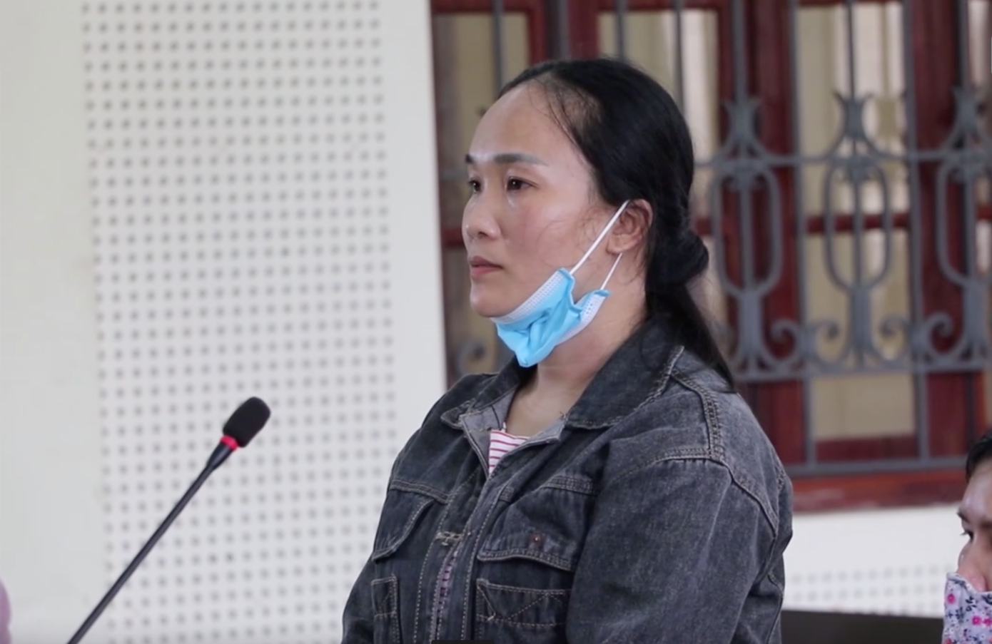 Bị cáo Tuyết tại phiên tòa.