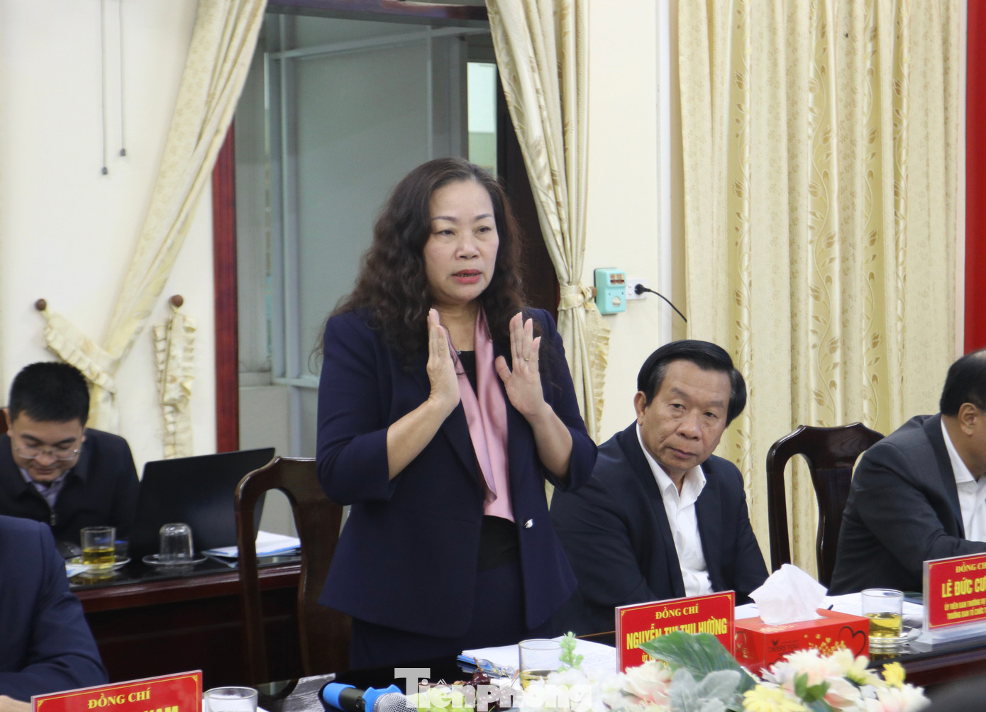 Bà Nguyễn Thị Thu Hường - Trưởng Ban Tuyên giáo Tỉnh ủy mong các cấp bộ Đoàn đổi mới, có nhiều hoạt động sáng tạo mang tính lan tỏa và tạo được dấu ấn mạnh mẽ hơn nữa.