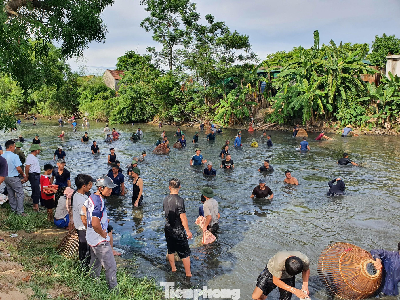 Khác với những ngày hội nơm cá ở một số địa phương khác, đây là ao cá nuôi. Bởi thế người tham gia bắt cá buộc phải mua vé mới được xuống ao. Chỉ với 200.000 đồng, “nơm thủ” có thể thoải mái bắt cá. Số tiền từ bán vé thu được sẽ được dùng để mua cá giống thả xuống ao trong thời gian tới.