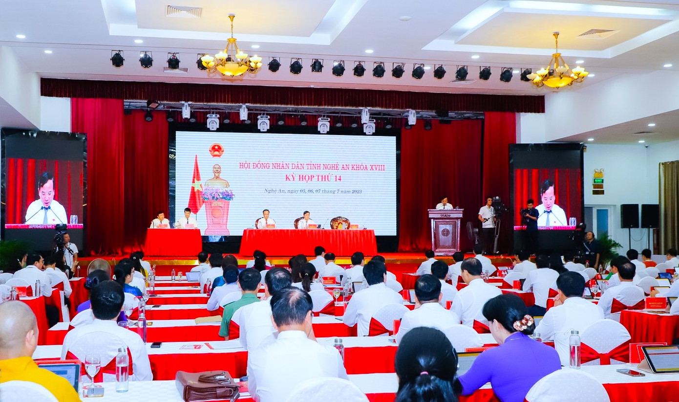 Kỳ họp thứ 14 của HĐND tỉnh Nghệ An sẽ diễn ra từ ngày 5/7 đến hết sáng 7/7. (Ảnh: PH.B). Kỳ họp thứ 14 của HĐND tỉnh Nghệ An sẽ diễn ra từ ngày 5/7 đến hết sáng 7/7. (Ảnh: PH.B).