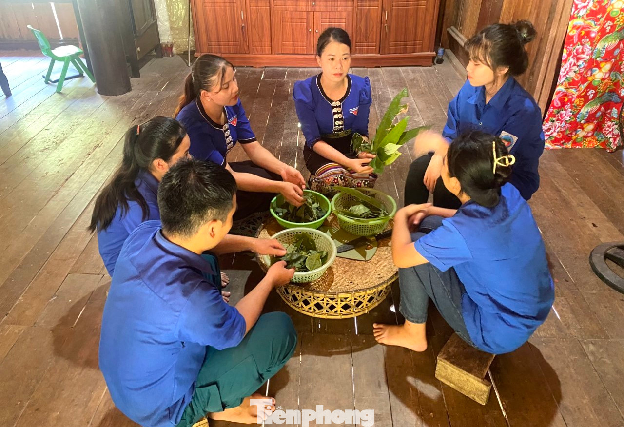 Các loại lá cây sau khi hái về được chọn, rửa sạch và thái nhỏ.