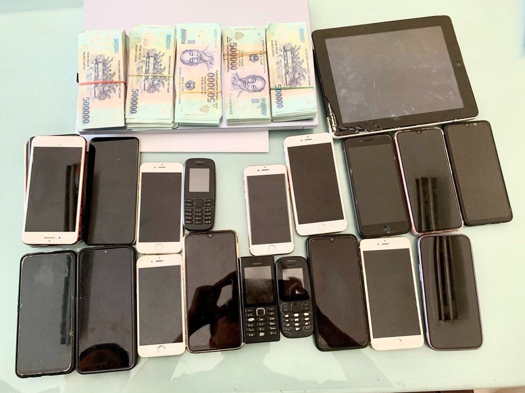 Tang vật công an thu giữ được. Tang vật công an thu giữ được.