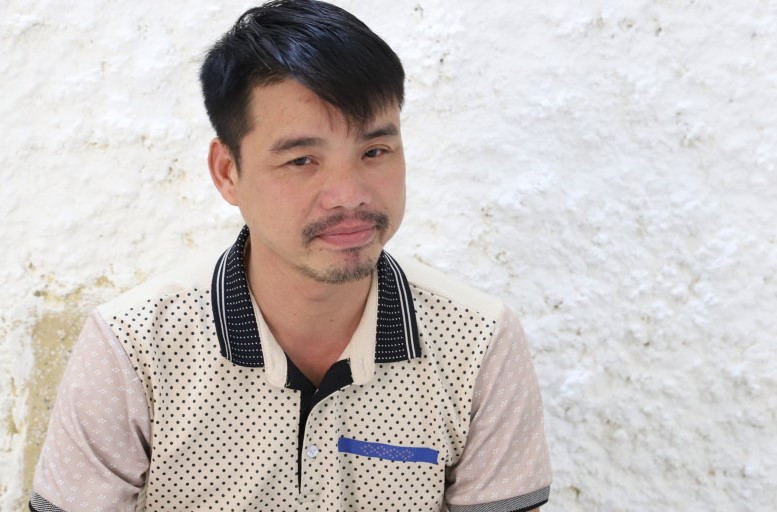 Phan Công Sáng tại cơ quan điều tra.