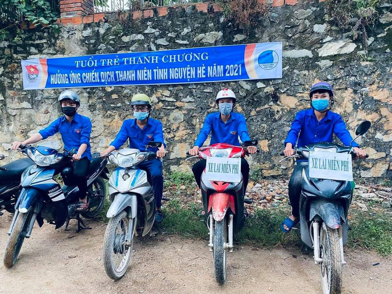 Xe lai miễn phí được nhiều cơ sở đoàn của tỉnh Nghệ An triển khai.