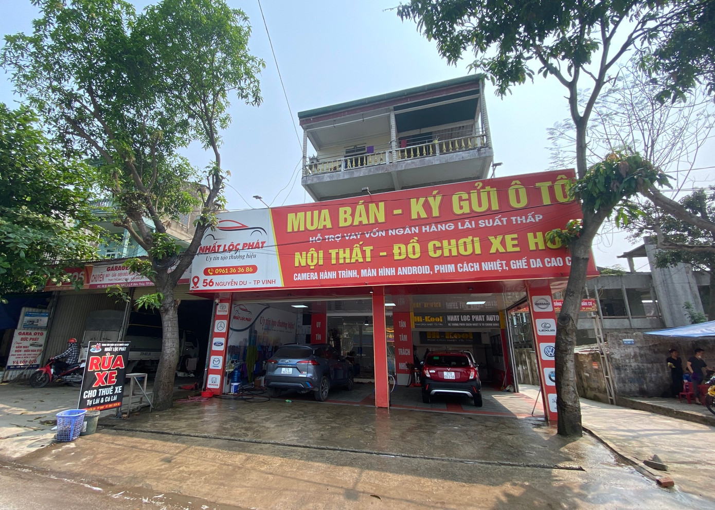 Gara ô tô nơi xảy ra sự việc.