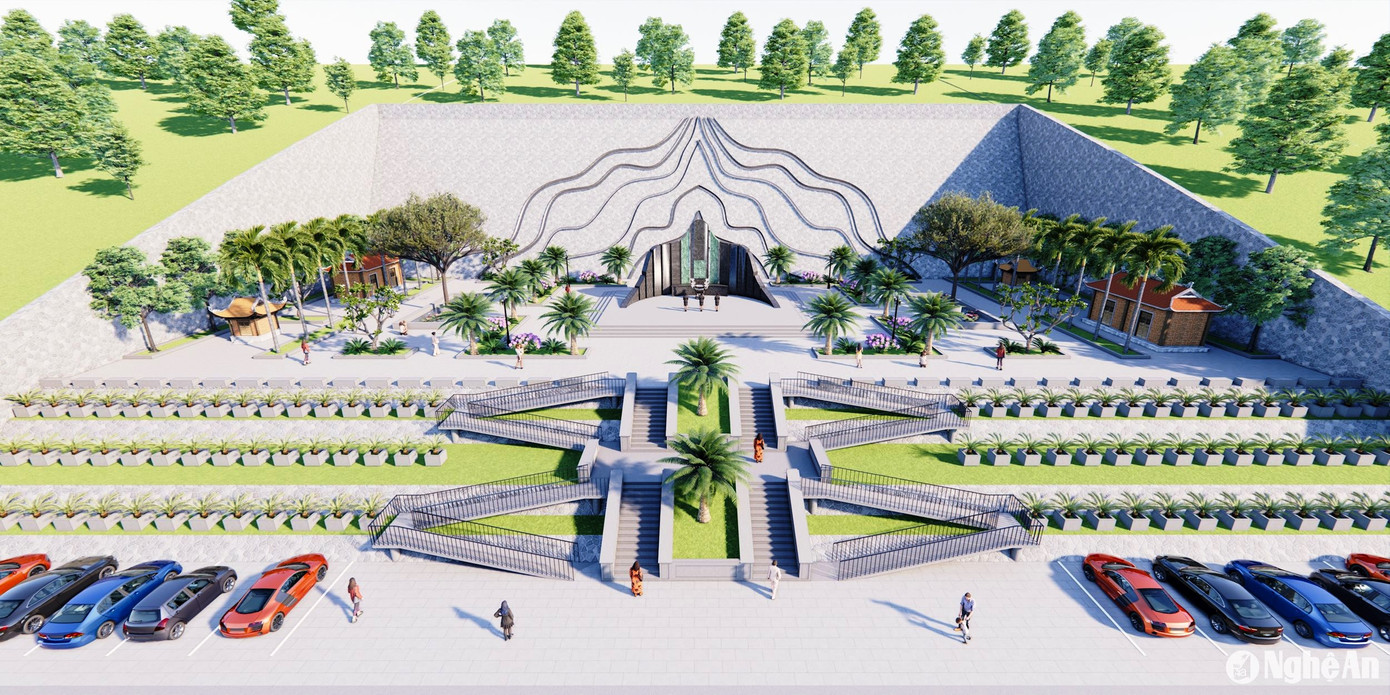 Phối cảnh Bia chứng tích cống Hiệp Hòa, huyện Đô Lương. Phối cảnh Bia chứng tích cống Hiệp Hòa, huyện Đô Lương.