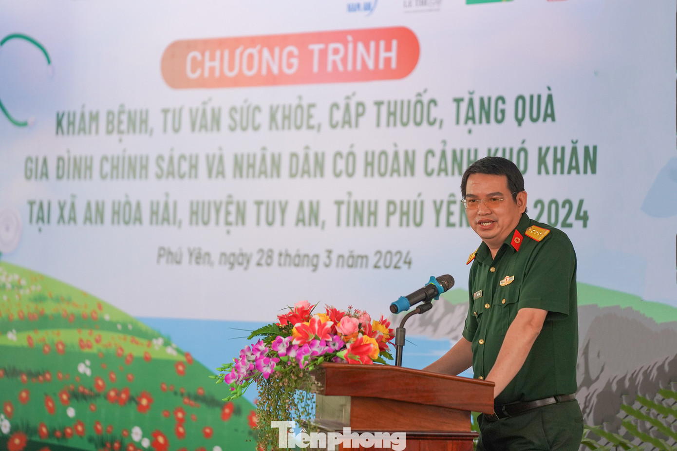 Thượng tá Bùi Đức Thành phát biểu tại chương trình. Thượng tá Bùi Đức Thành phát biểu tại chương trình.