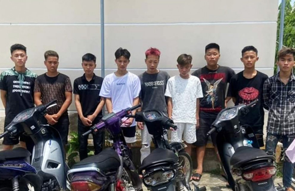 Nhóm thanh thiếu niên bị xử lý.